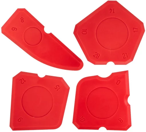 Шпателі TOPEX, пластик на базі силікону, профільовані краї, набір 4шт