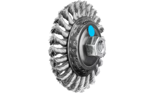 Щітка конічна з різьбою, плетена 100*13мм*М14 дріт-0,35мм нерж. INOX