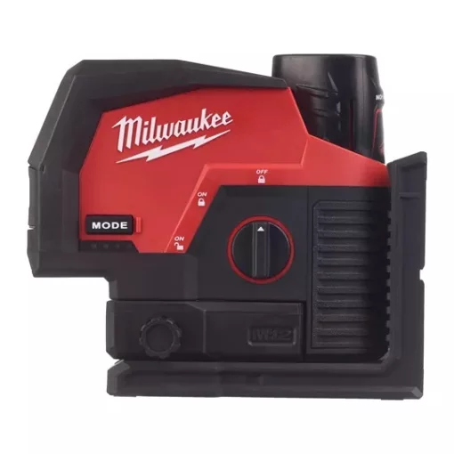 Нівелір лазерний лінійно-точковий акумуляторний MILWAUKEE M12 CLLP-301C (зелений промінь)