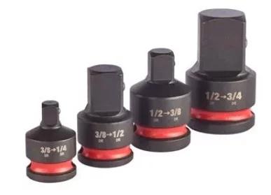 Набір перехідників ударних ShW 3/8"-1/4"; 3/8"-1/2"; 1/2"-3/8"; 1/2"-3/4" MILWAUKEE, (4шт)