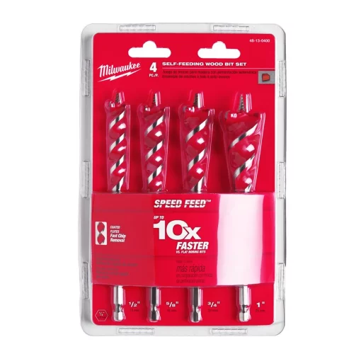 Набір свердл по дереву Speed Feed MILWAUKEE, (діаметри 13/16/20/25мм) (4шт)