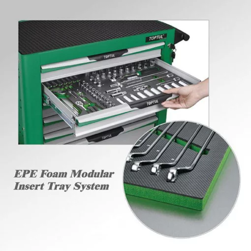 Візок з набором інструментів TOPTUL 7 секцій 261ед. GE-26105