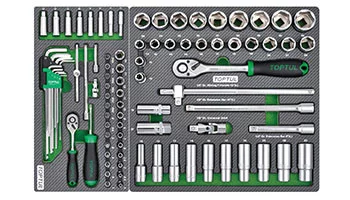 Візок з набором інструментів TOPTUL 7 секцій 261ед. GE-26105