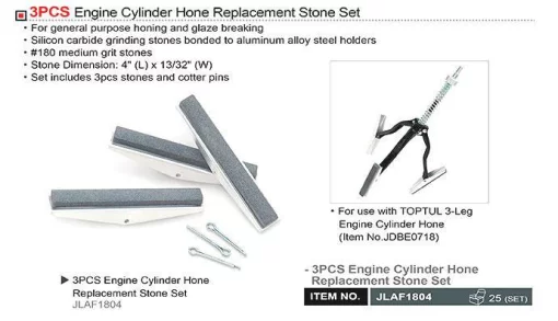 Комплект каменів до хону TOPTUL L= 100 мм (3 од.) JLAF1804