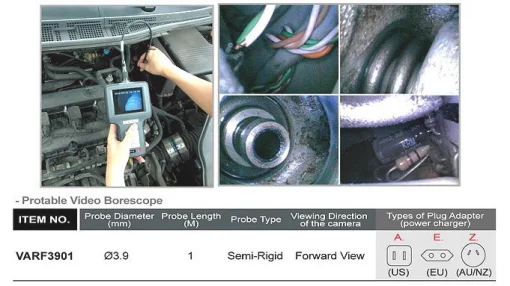 Видеобороскоп технічний d3,9 TOPTUL VARF3901E