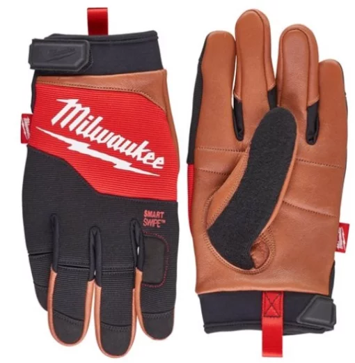 Рукавиці робочі зі шкіряними вставками MILWAUKEE, розмір 10/XL