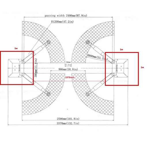 Електрогідравлічний автопідіймач 2-стійковий 4 т 380 В LAUNCH TLT-240SCA