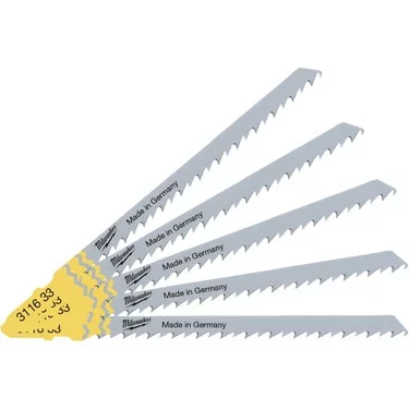 Полотна для лобзиків T344D MILWAUKEE, 105х4,0мм, (5шт), (деревина, швидкий різ)