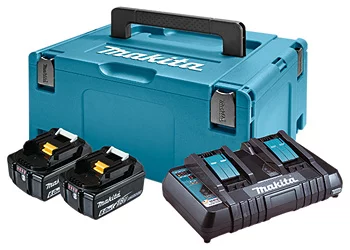 Набір акумулятора та зарядного пристрою Makita 198077-8 LX L1860 2х18В 6А·год ЗП DC18RD кейс Makpac3