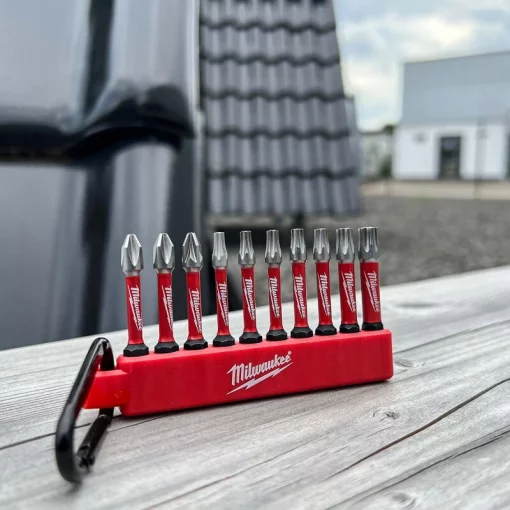 Набір біт ShW MILWAUKEE 50мм в тримачі з карабіном, (2xPH2/PZ2/TX15/2xTX20/2xTX25/TX30/TX4) (10шт)