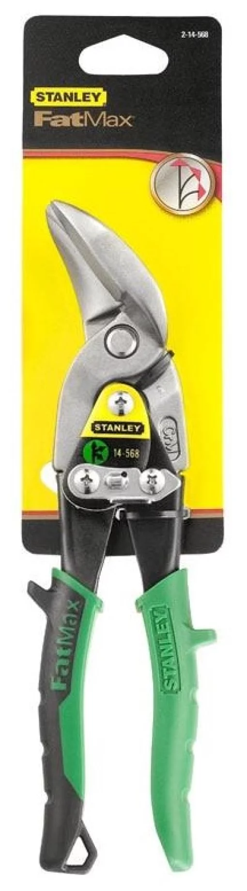 Ножиці по металу Stanley FatMax Aviation, праві, вигнуті, CrMo, 250мм