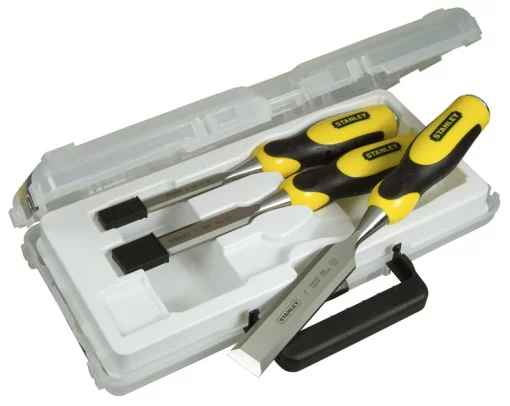 Стамеска Stanley DynaGrip, 12,18,25см, кейс, набір 3шт