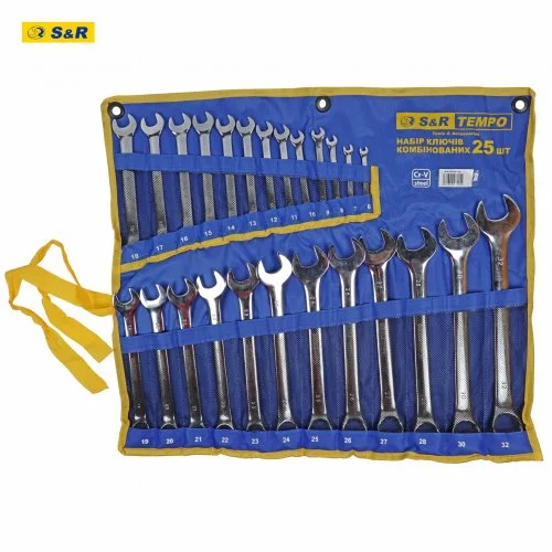 Набір ключів S&R Tempo 25 шт у тканинному чохлі