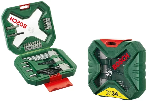 Набір свердел та біт Bosch Professional X-Line, кейс, 34шт