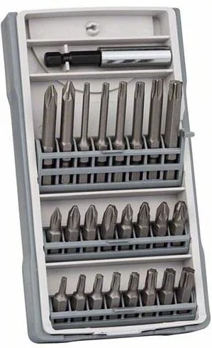 Біти Bosch Professional Mini X-Line Extra Hard, магнітний бітотримач, PH,PZ,T, кейс, набір 25шт
