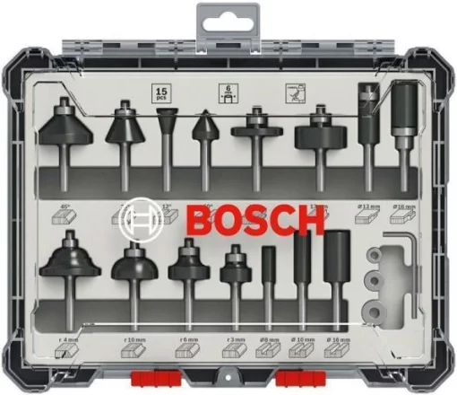 Набір комбінованих фрез Bosch Professional 6мм 15шт