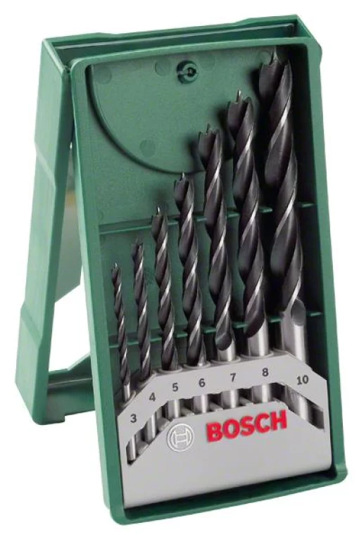 Набір свердел по дереву Bosch Professional, 3-10мм, кейс, 7шт