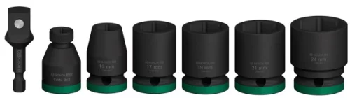 Набір ударних торцевих головок Bosch Professional Standart 1/2" з адаптером 7шт
