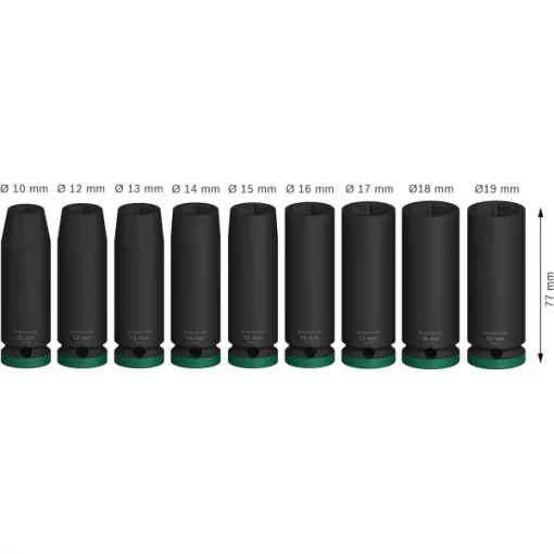 Набір ударних торцевих головок Bosch Professional Deep 1/2" 9шт