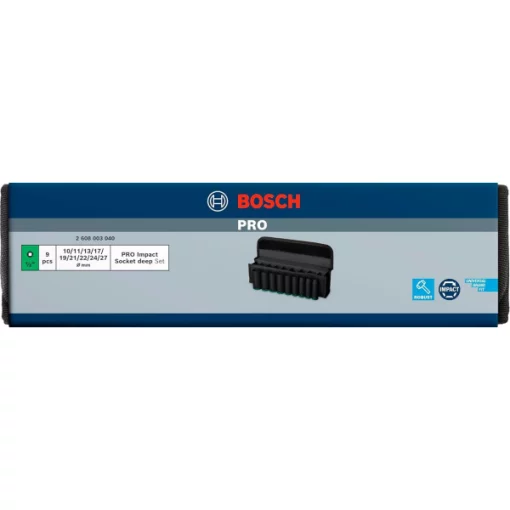 Набір ударних торцевих головок Bosch Professional Deep 1/2" 9шт