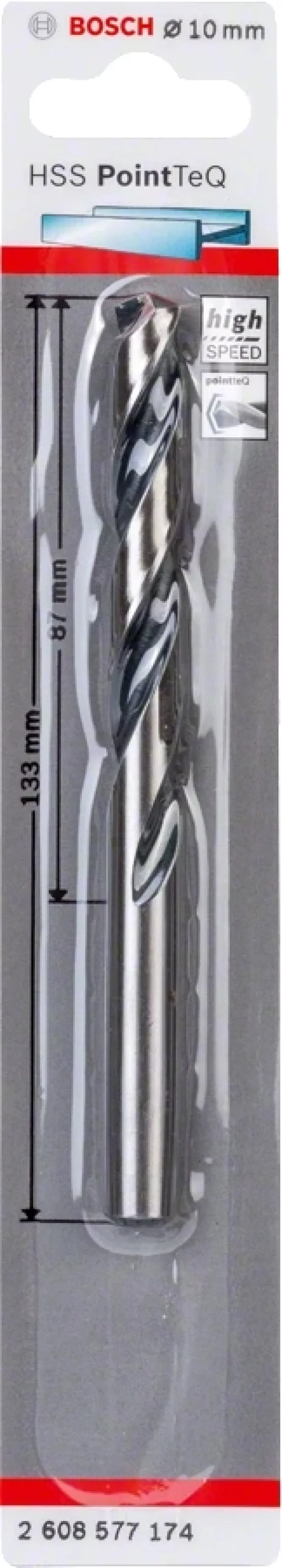 Свердло по металу Bosch Professional HSS-PointTeQ, 12х101х151мм