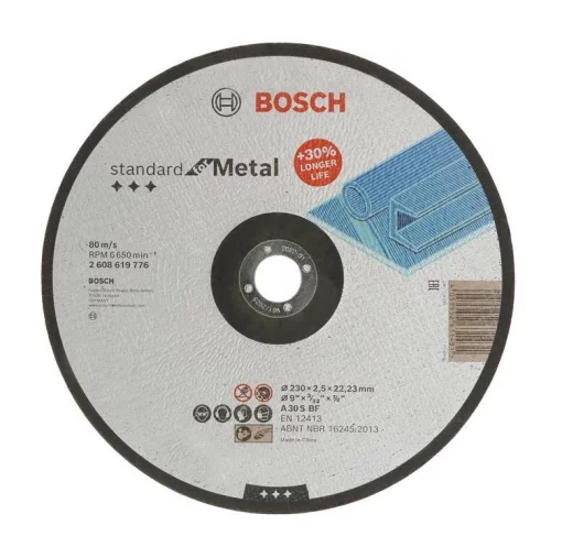 Диск відрізний шліфувальний Bosch Professional Standard, 230х22.23мм, по металу