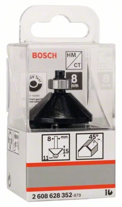 Фреза фасонна Bosch Professional Std S8 D11 L15 45°