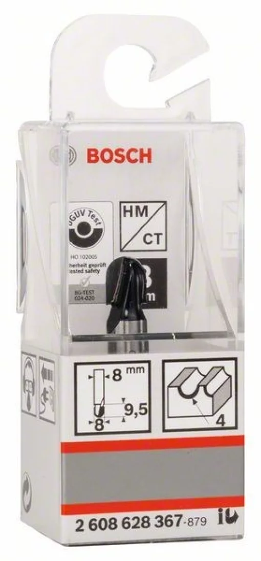 Фреза галтельна Bosch Professional Std S8 R4 D8 L9.2