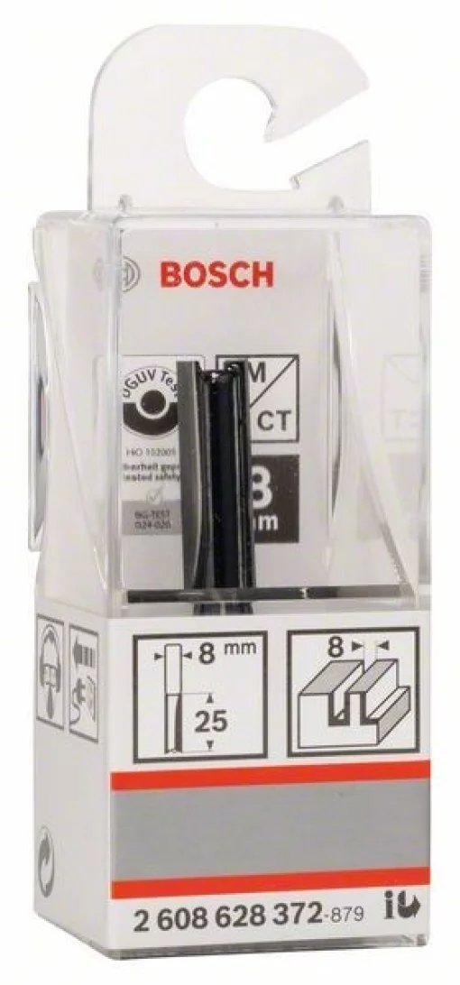 Фреза пазова Bosch Professional з двома лезами Std S8 D8 L25.4