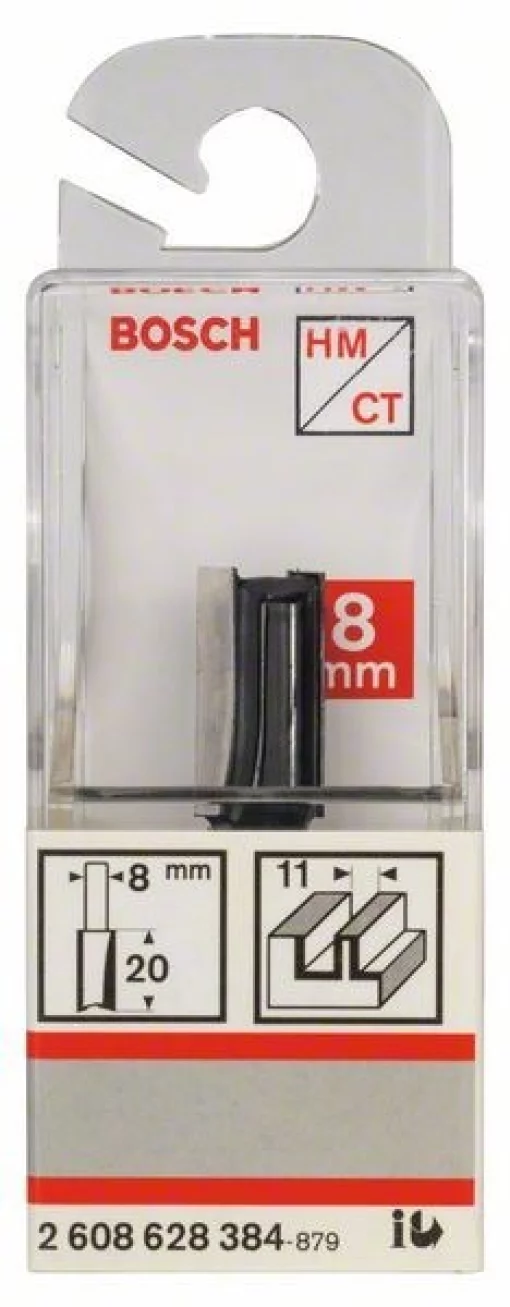 Фреза пазова Bosch Professional з двома лезами Std S8 D11 L20