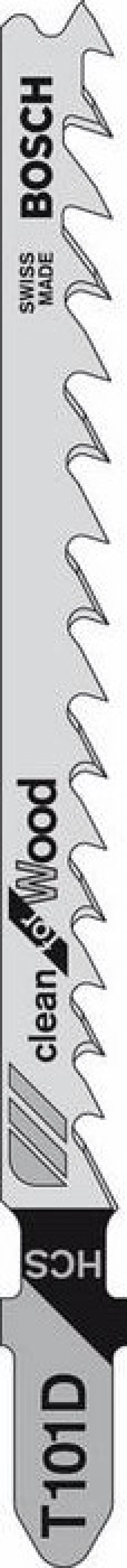 Полотно пиляльне для електролобзика Bosch Professional по дереву T101D, 5шт