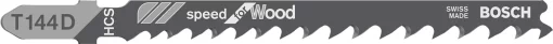 Полотно пиляльне для електролобзика Bosch Professional по дереву T144D, 4-5.2х100мм, 5шт