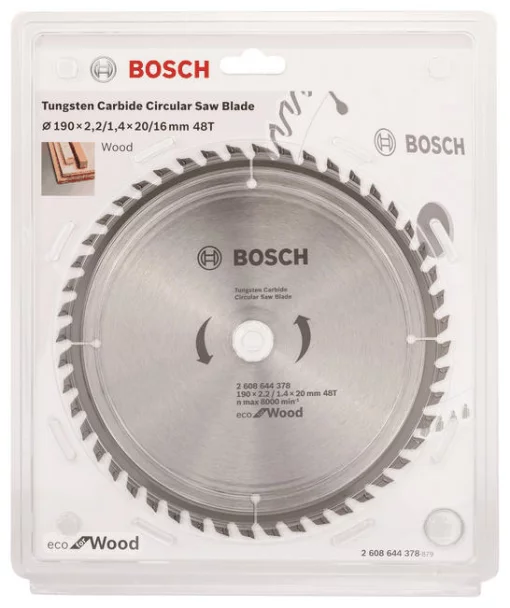 Диск пиляльний Bosch Professional Eco for Wood 190x2.2x20-48T