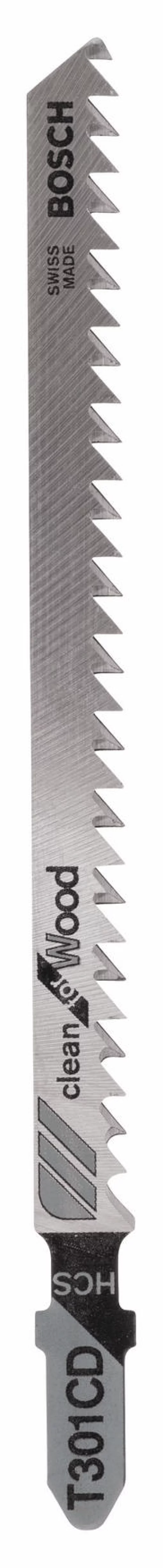 Полотно пиляльне для електролобзика HSC Bosch по дереву, T 301 CD, 3х116мм, 2шт