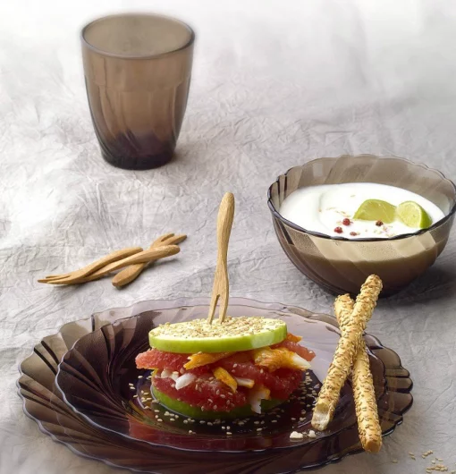 Салатник Duralex Beau Rivage Creole, 2600мл, 22.5см, скло, коричнево-світлий