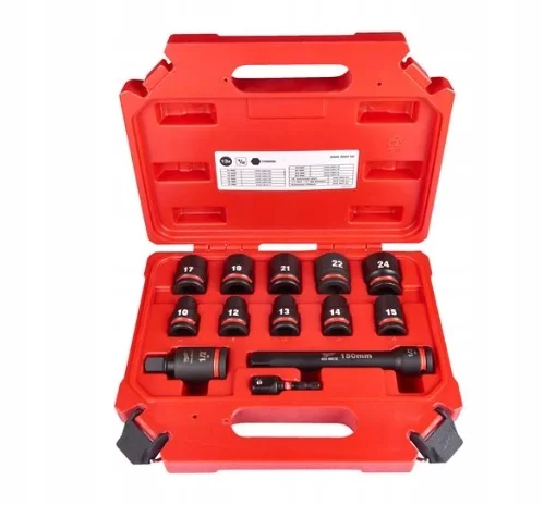 Набір головок ударних ShW 1/2'' SKT MILWAUKEE, (10/12/13/14/15/17/19/21/22/24 ) (13шт), пластиковий кейс