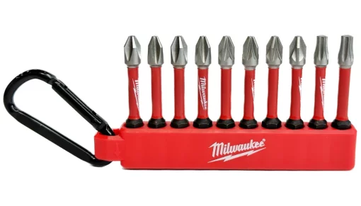 Набір біт ShW MILWAUKEE 50мм в тримачі з карабіном, (4xPH2/4xPZ2/1xTX20/1xTX25) (10шт)