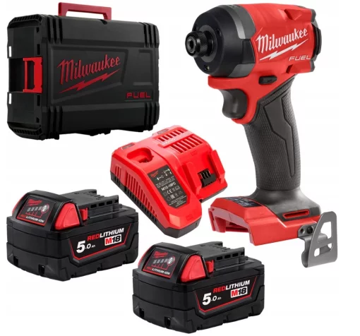 Шуруповерт ударний акумуляторний M18 FID3-502X MILWAUKEE, крут. мом. 226 Нм 4933479865 (+ заряд.пристрій, 2 акум., затискач для