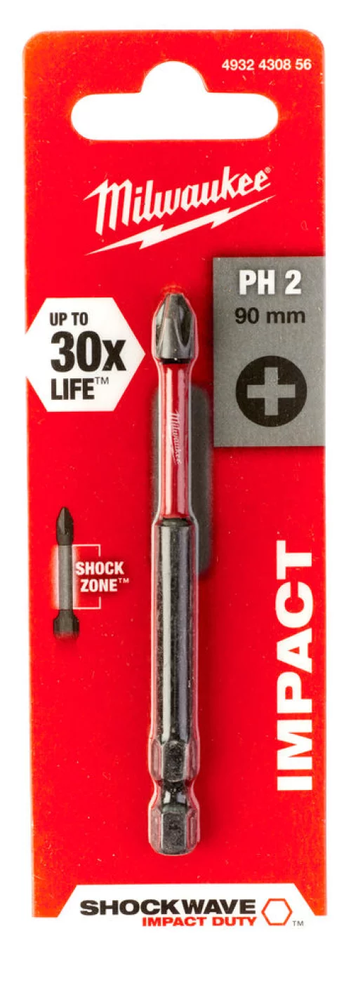 Біта SHOCKWAVE MILWAUKEE, PH2, 90мм