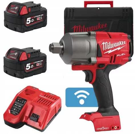 Гайкокрут високомоментний MILWAUKEE 3/4 дюйма(2034Нм) M18 FUEL ONEFHIWF34-502X ONE-KEY (+ заряд.прис, 2 акум.X 5Аг, HD кейс)