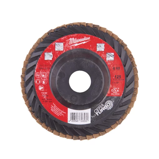 Диск пелюстковий CERA TURBO MILWAUKEE SLC50/125, зерно 60, діаметр 125 мм