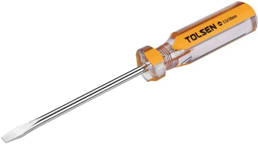 Викрутка Tolsen плоска, SL6x100мм, сталь CrV