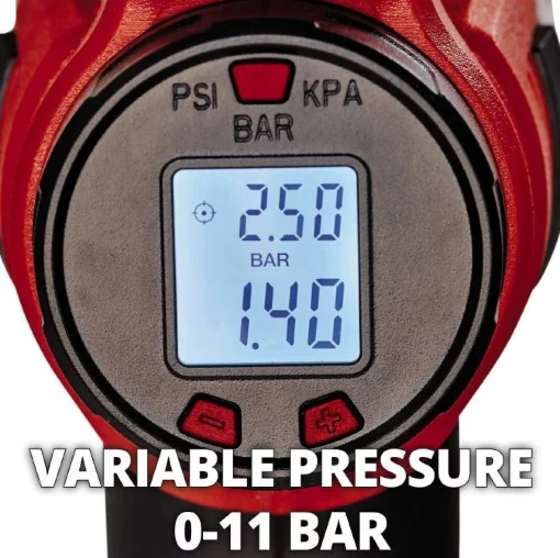 Компресор повітряний ручний Einhell CE-CC 18 Li - Solo, акумуляторний 18В PXC, до 12л/хв, 11бар, 0.76кг без АКБ та ЗП