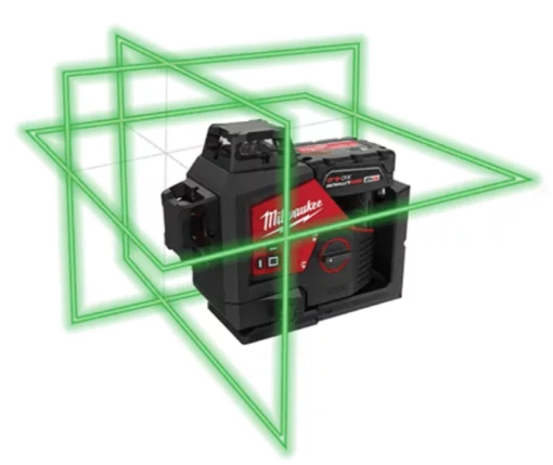 Нівелір лазерний 3D акумуляторний MILWAUKEE, M12 3PL-401C (+заряд. пристрій. ,1акум.Х4Аг, кейс)