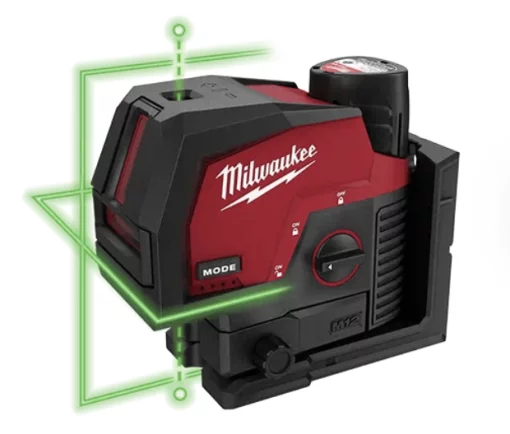 Нівелір лазерний лінійно-точковий акумуляторний MILWAUKEE M12 CLLP-301C (зелений промінь)