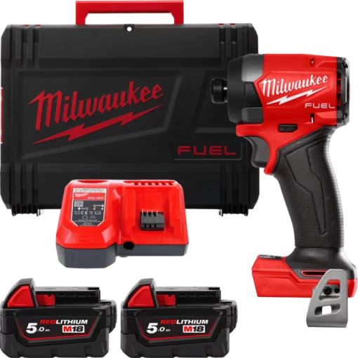 Шуруповерт ударний акумуляторний M18 FID3-502X MILWAUKEE, крут. мом. 226 Нм 4933479865 (+ заряд.пристрій, 2 акум., затискач для