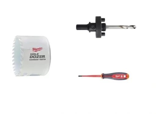 Набір електрика MILWAUKEE (HOLE DOZER CARBIDE 68мм, хвостовик 32 -210мм, викоутка VDE Ph 2х100)