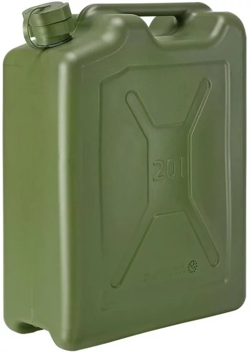 Каністра Neo Tools Pressol паливна 20л первинний HDPE-пластик, армійська, міцна, гнучкий злив, 1.45кг, оливковий