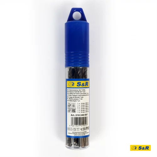 Набір бурів S&R Meister sds-plus 7 шт у тубусі