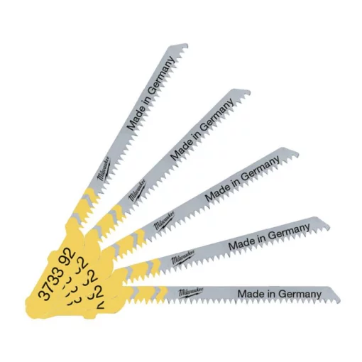 Полотна для лобзиків T101AO MILWAUKEE, 50х1,35мм, (5шт), (фігурний різ, деревина)